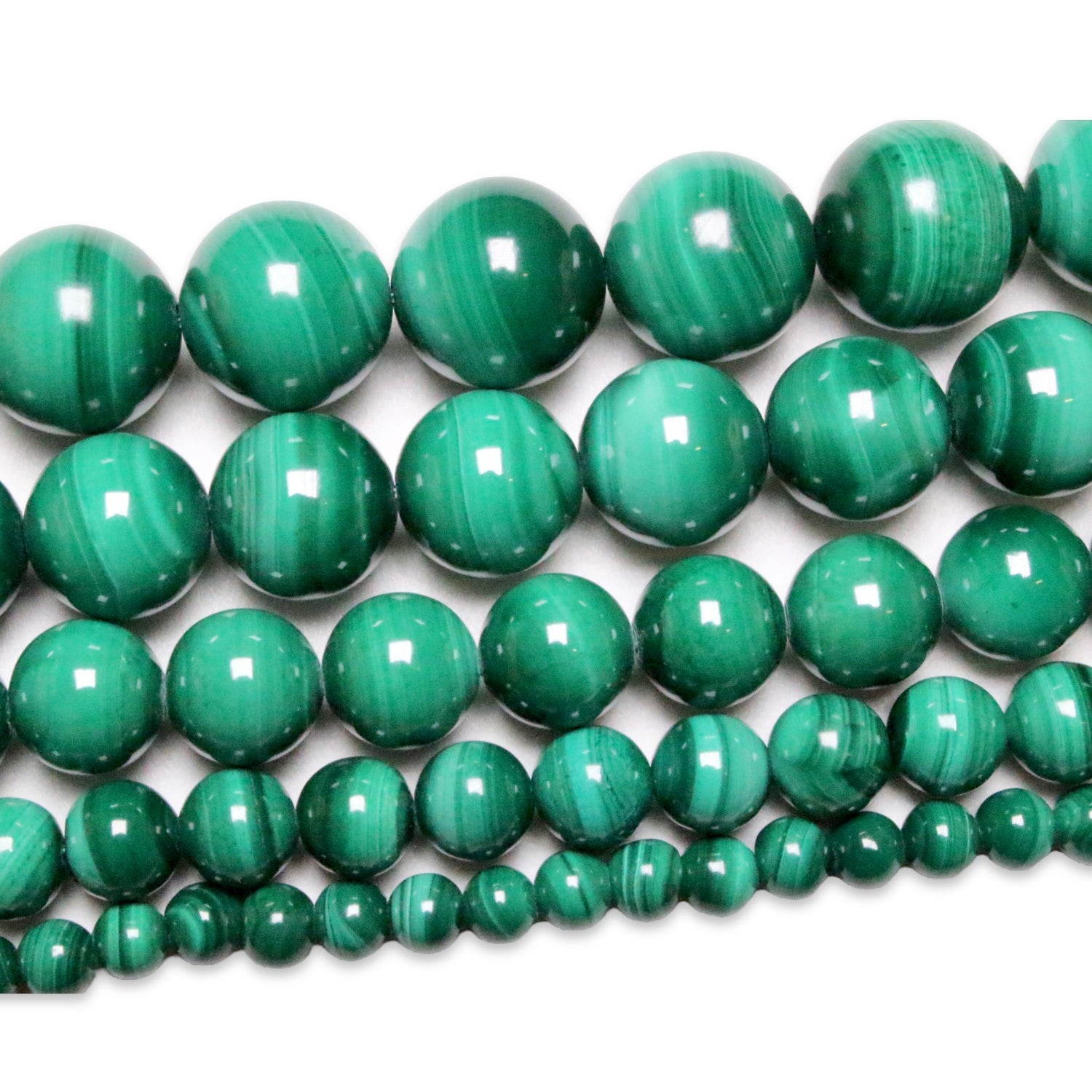 Fil de perle Malachite AA+ - Foliesbijoux
