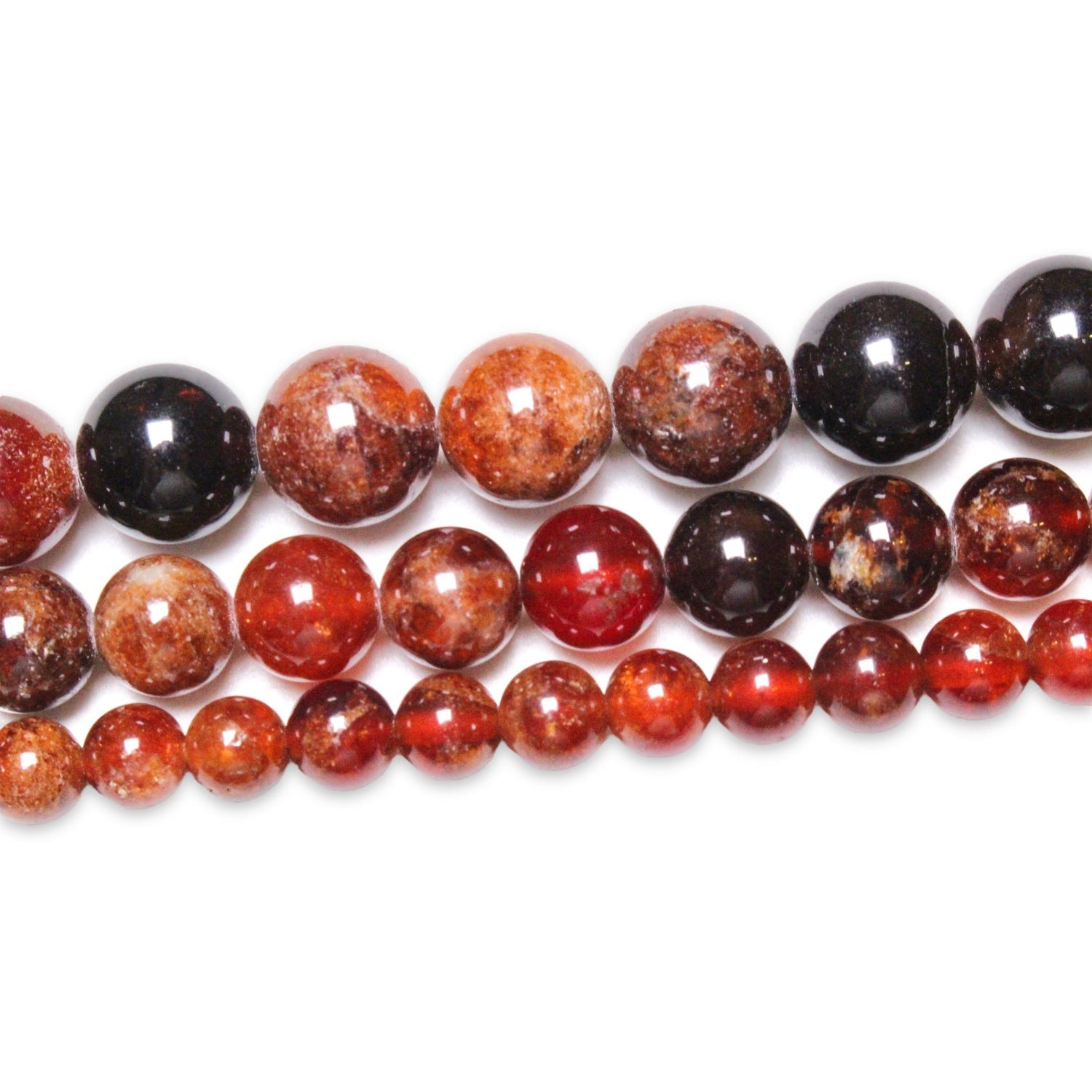 Fil de perles Grenat orange AA - Foliesbijoux