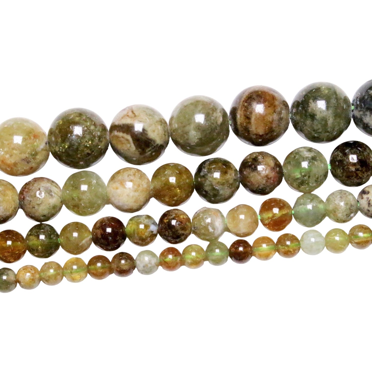 Fil de perle Grenat Vert AA+ - Foliesbijoux