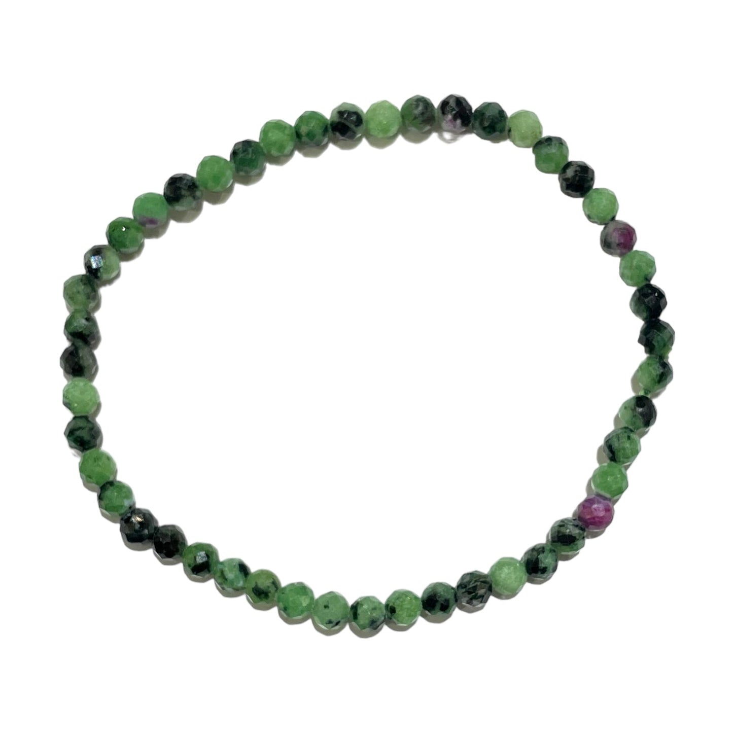 Bracelet Facetté 3mm Rubis sur zoisite A+