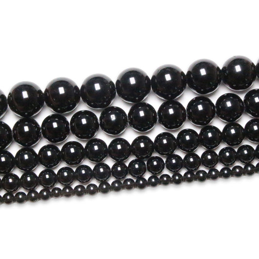 Fil de perle Obsidienne noire A - Foliesbijoux