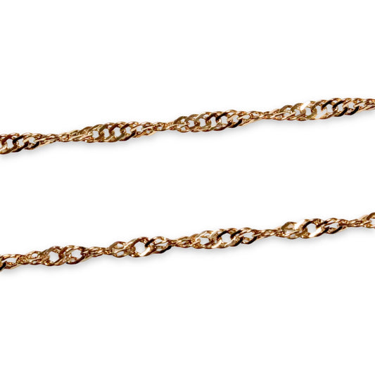 10 chaînes en acier doré inoxydable modèle 12 - Foliesbijoux