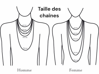 Lot de 10 chaînes en acier inoxydable modèle 2 F