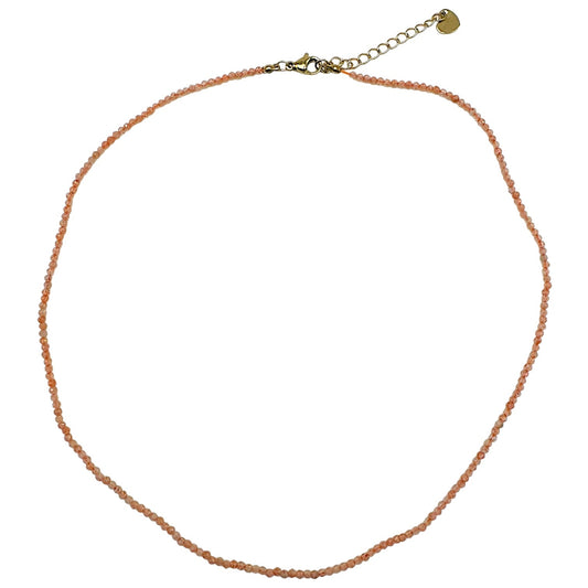 Collier Pierre de soleil 2-3mm acier inoxydable doré/argenté (référence 22) - Foliesbijoux