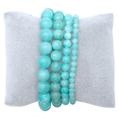 Bracelet Amazonite du Pérou claire AA