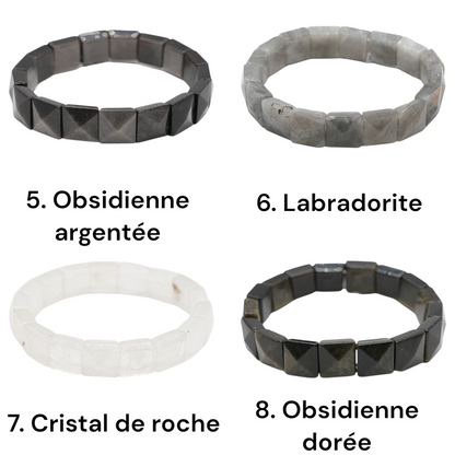 Bracelet à 2 trous AA+ 12x12 mm (31 pierres disponible) #7 NEW RESTOCK
