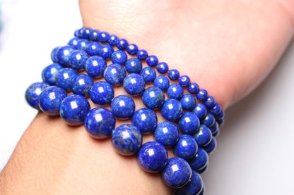 Bracelet lapis lazuli AA+ non teinté