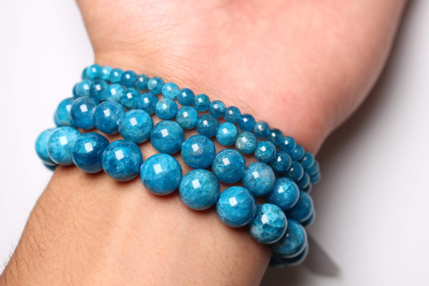 Bracelet Apatite Bleue AA+ - Foliesbijoux