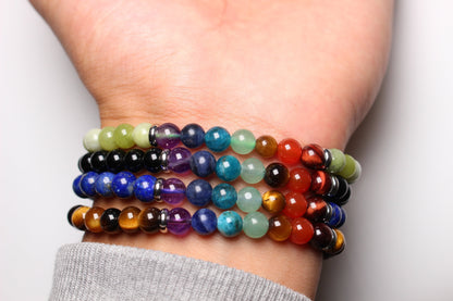 Bracelet en 7 chakras 6mm AA