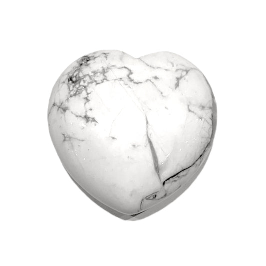 Coeur Howlite Blanche à l'unité