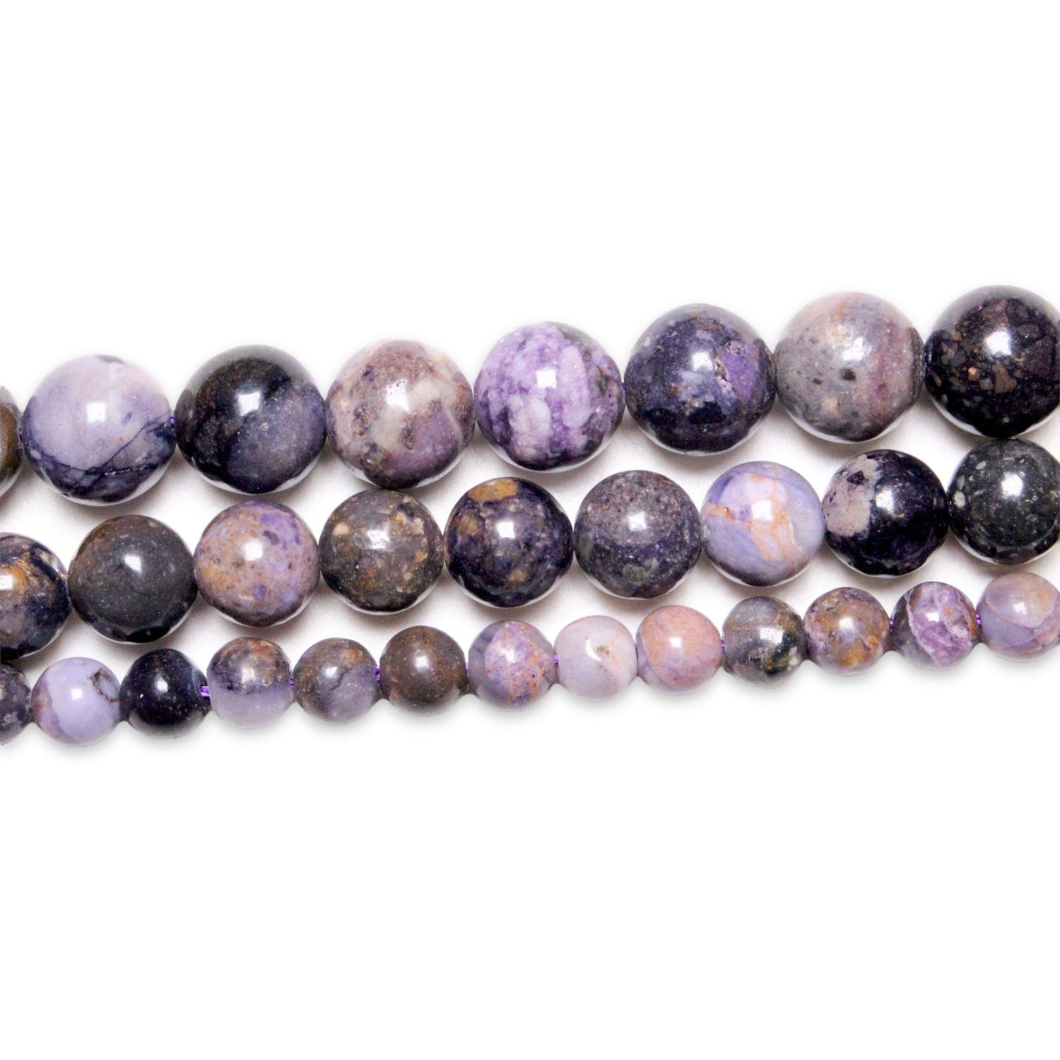 Fil de perle Sugilite de chine A - Foliesbijoux