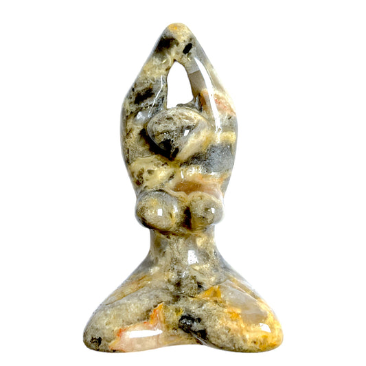 Figurine déesse de la méditation en Agate crazy