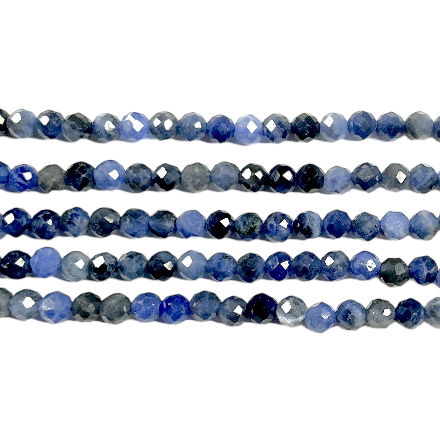 Fil de perles facettées Sodalite