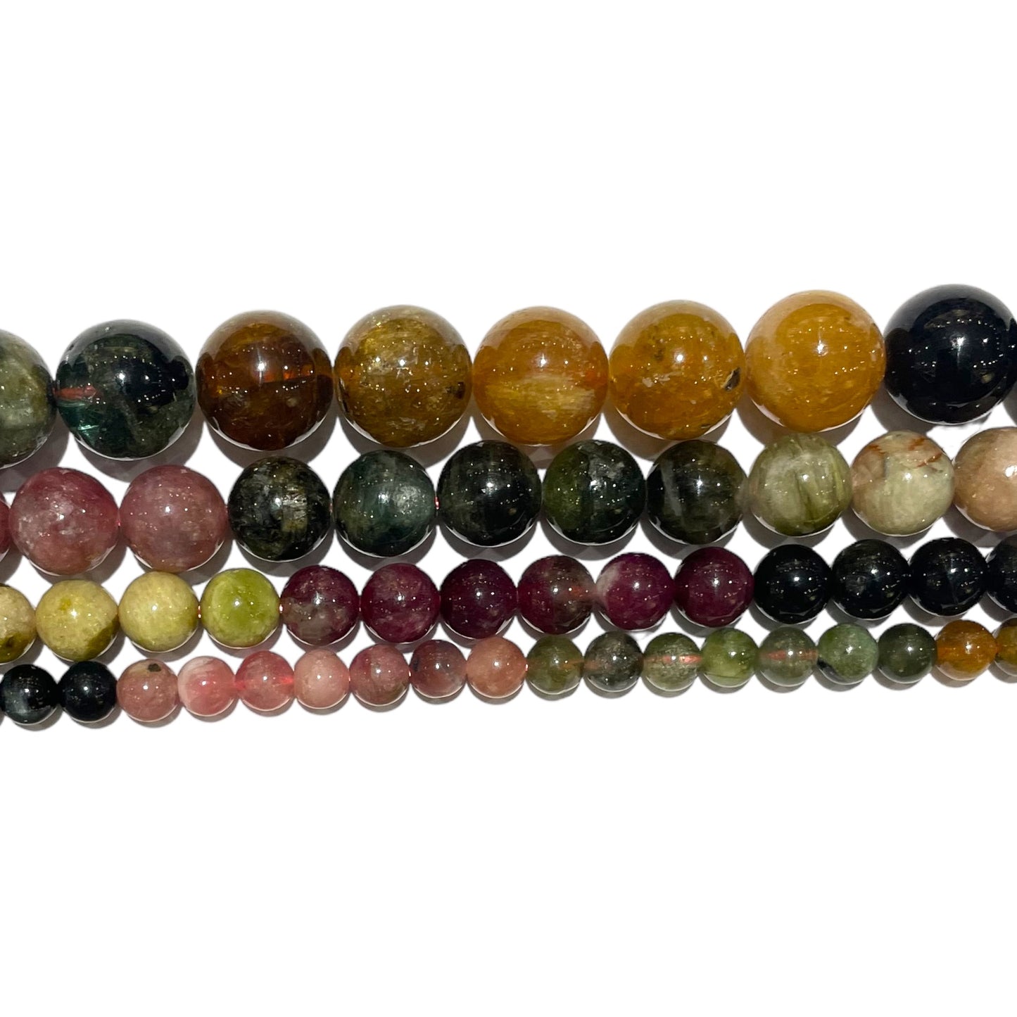 Fil de perle Tourmaline multicolore AA