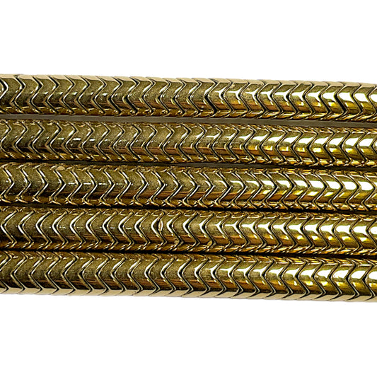 Fil de perle Hématite electroplaquée doré/bronzé HED-79 / HED 79P