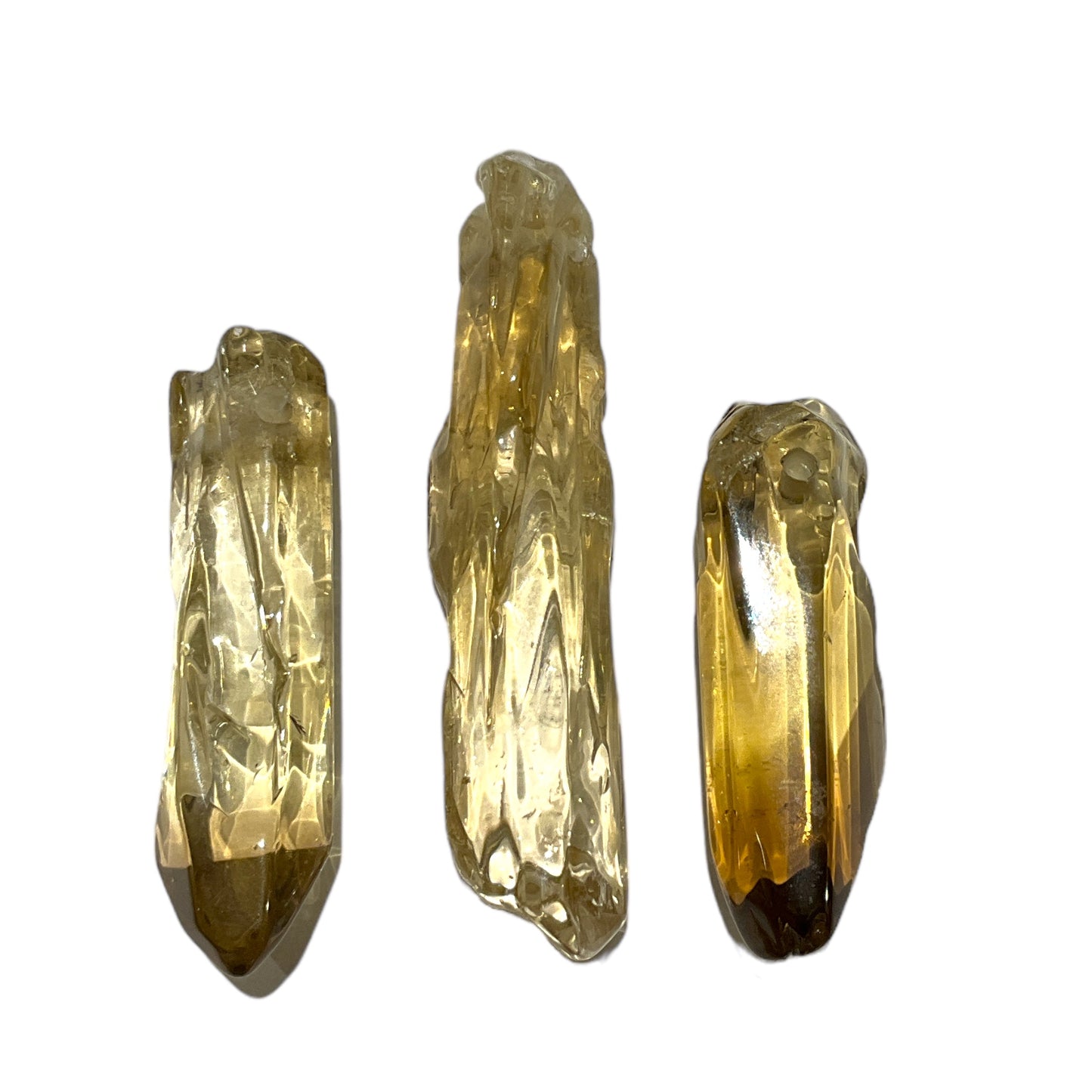 Single side hole natural citrine pendant