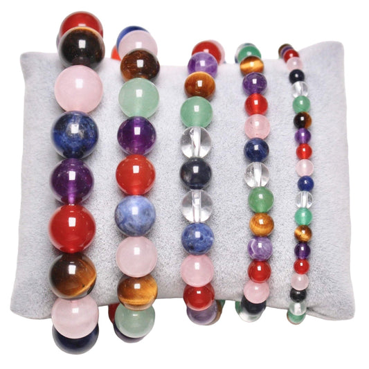 Bracelet multi-pierre 7 chakras A+