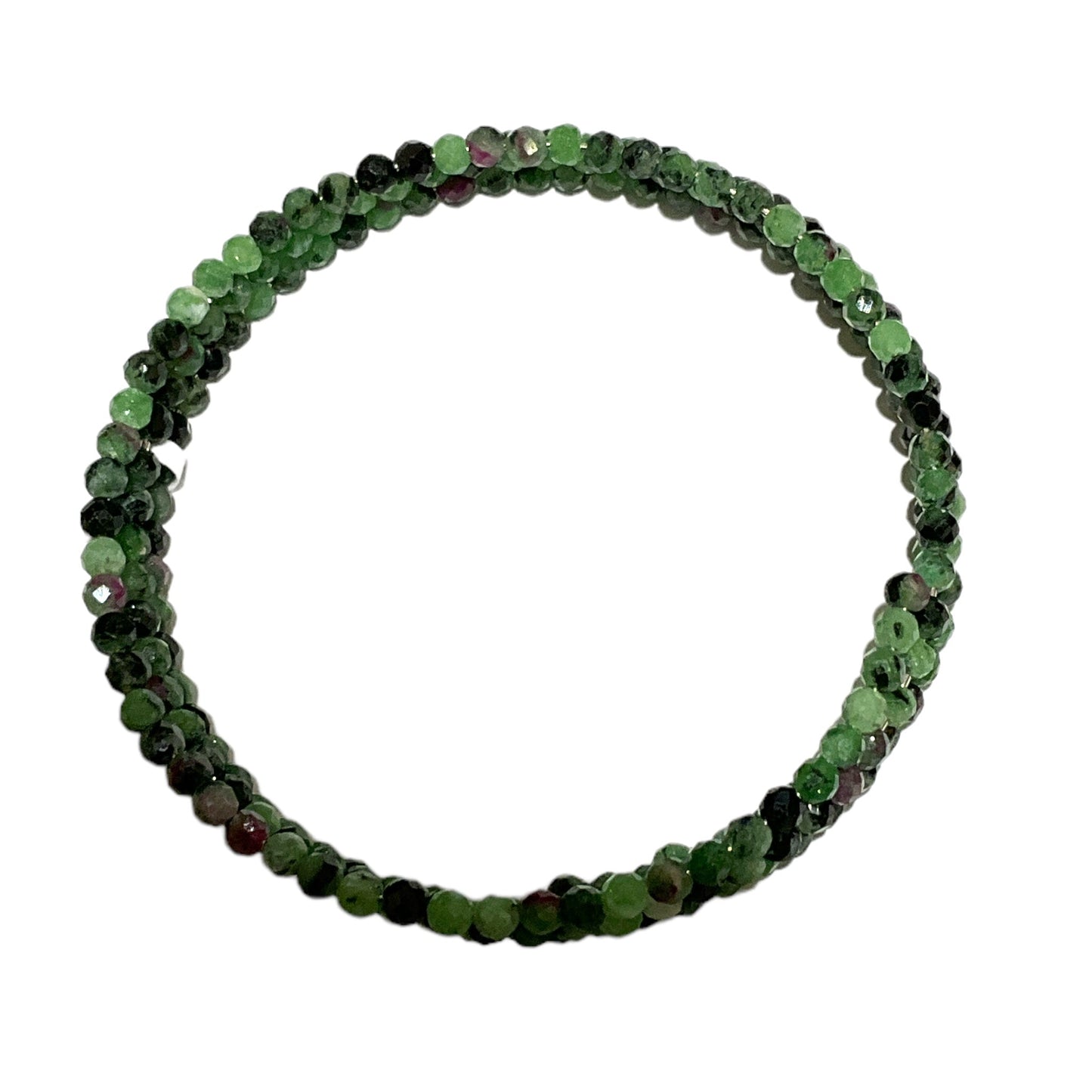 Bracelet Rubis sur Zoisite A+ Facetté 3 tours