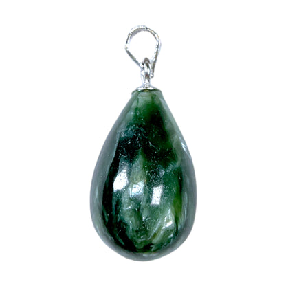 Pendentif goutte Seraphinite 10 x 15 mm