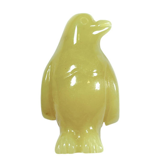 Figurine de pingouin en Jade citron