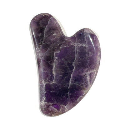 Gua sha améthyste coeur