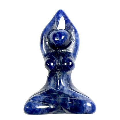 Figurine déesse de la méditation en Sodalite