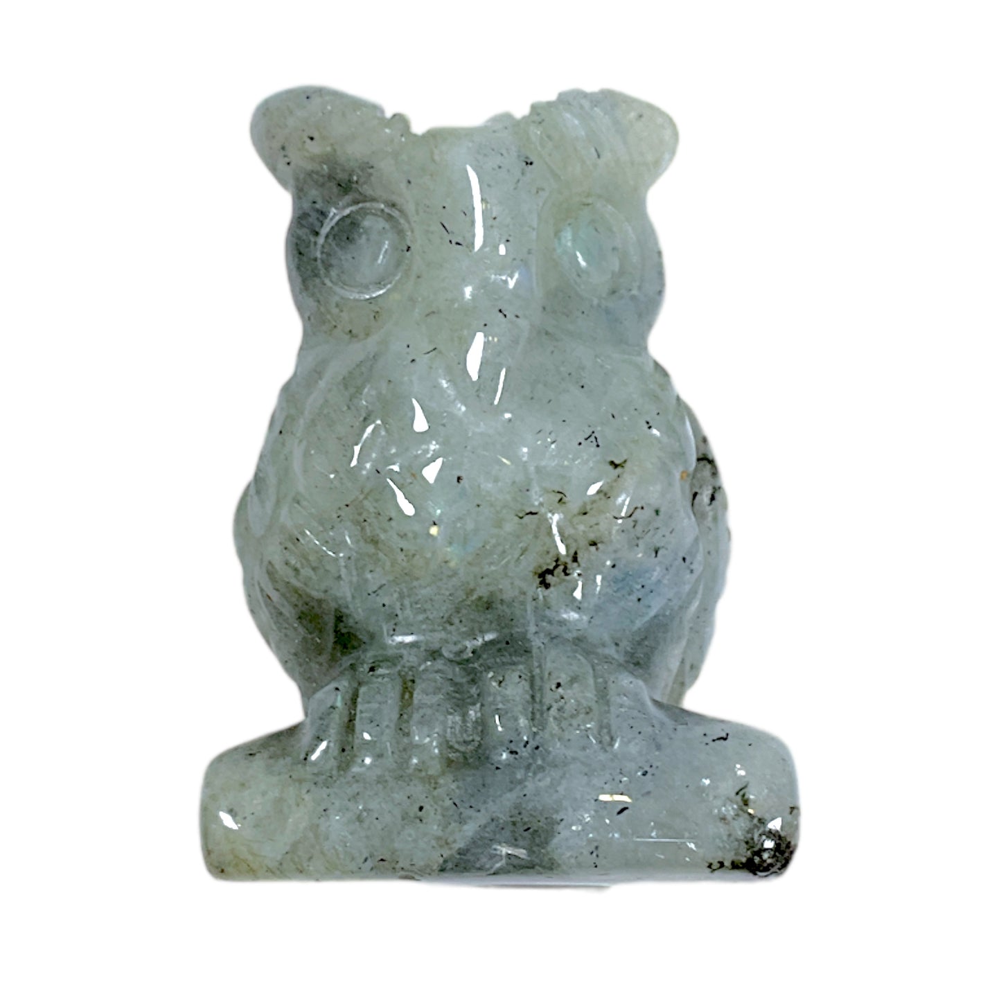 Figurine Hibou en Labradorite