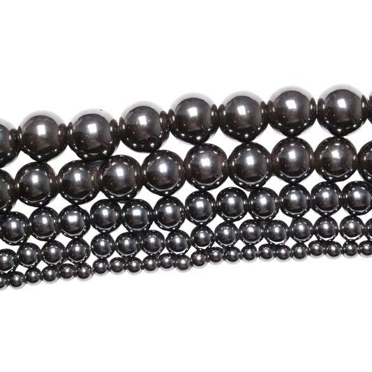 Fil de perle Hématite A - Foliesbijoux