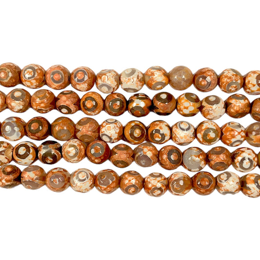 Fil de perle Agate du Tibet Dzi 8mm #35 - Foliesbijoux