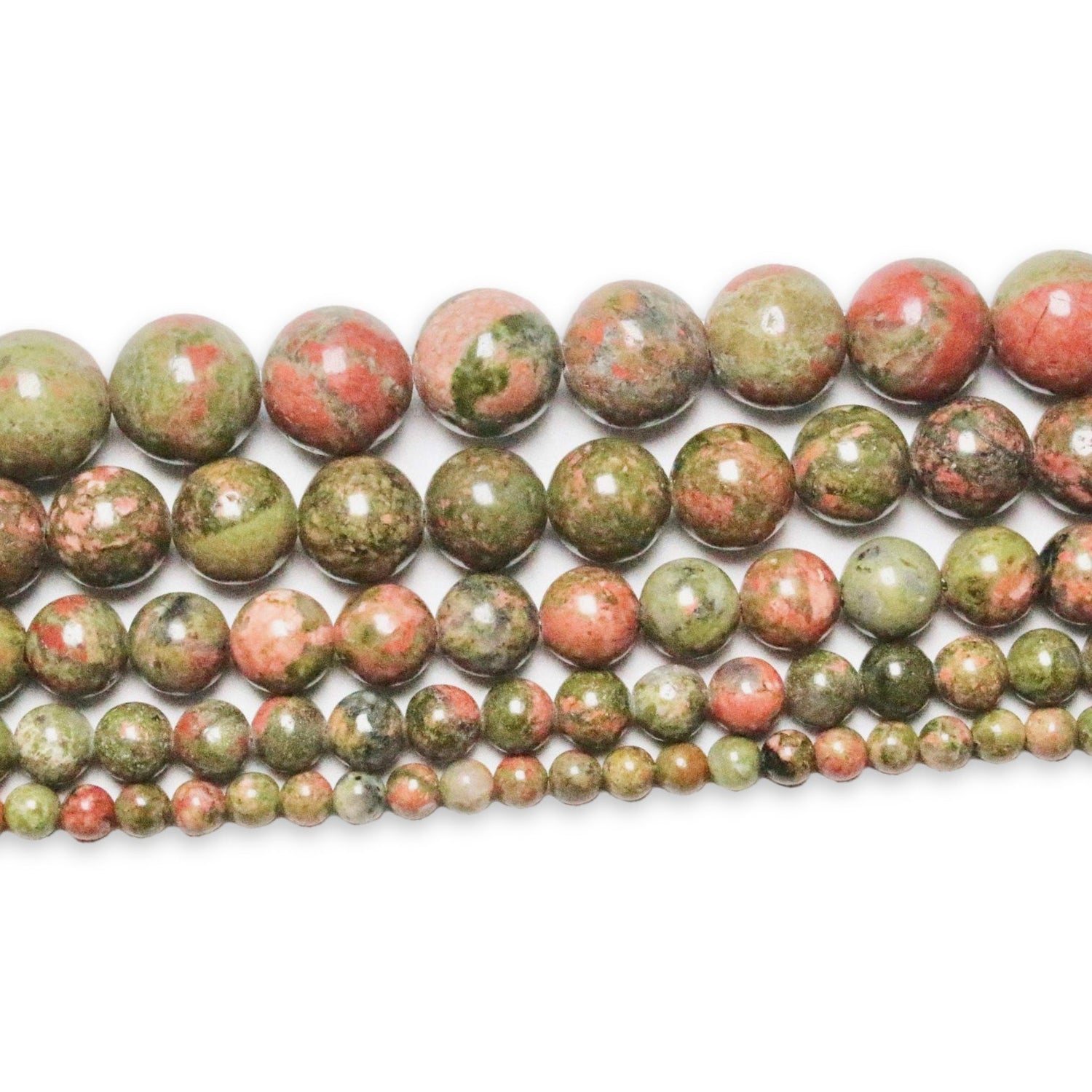 Fil de perle Unakite A - Foliesbijoux