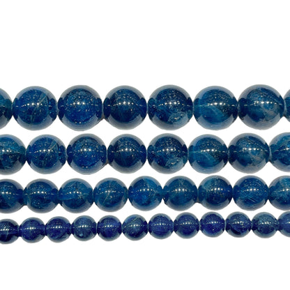 Fil de Perle Apatite bleue foncée AA - Foliesbijoux