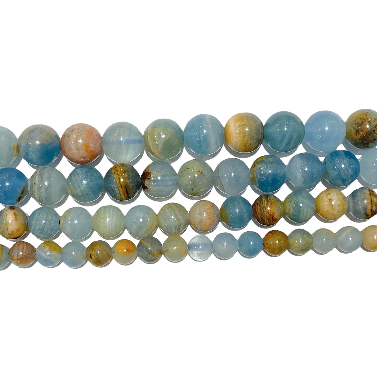 Fil de perle Calcite bleue AA - Foliesbijoux