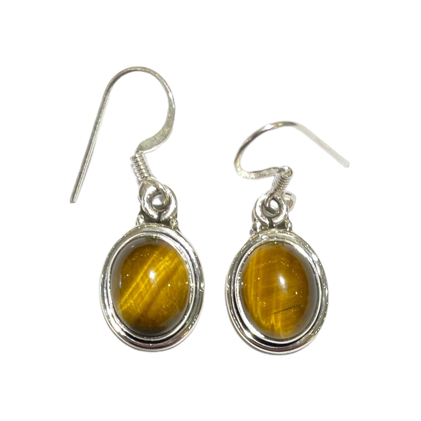 Amber & silver earring