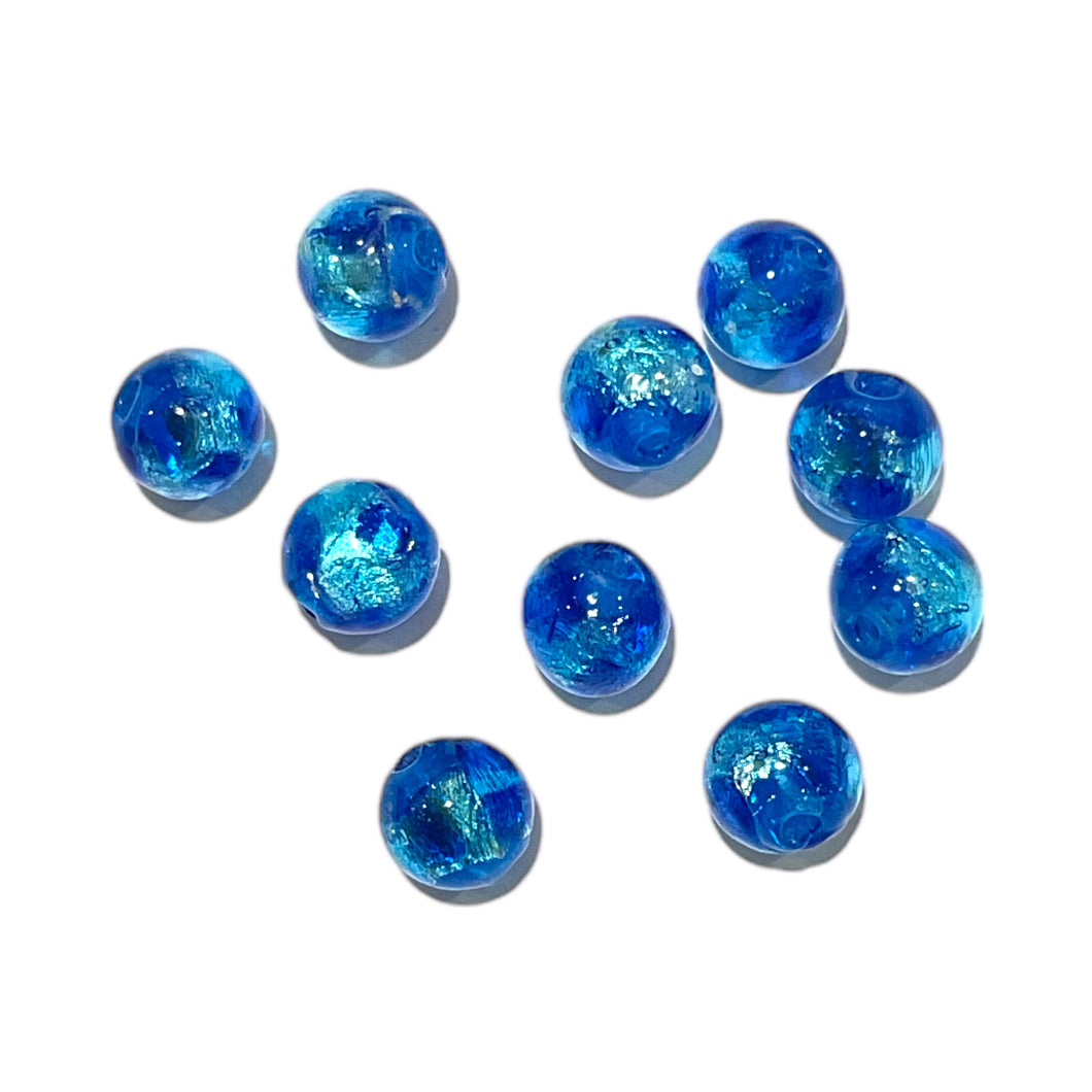 10 perles lucioles Hotaru d’Okinawa bleu