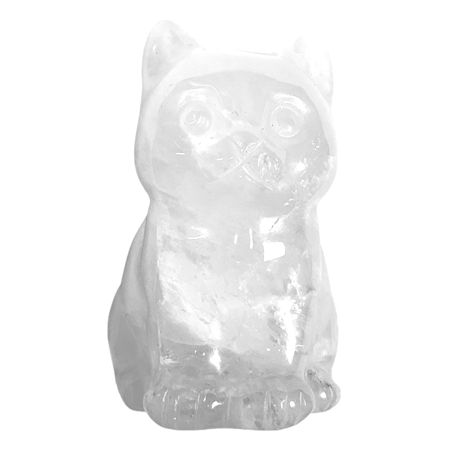 Figurine chat en Cristal de roche