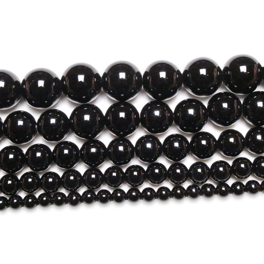 Fil de perle Onyx noir A - Foliesbijoux