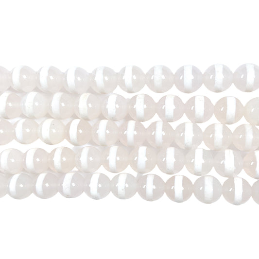 Fil de perle Agate du Tibet Dzi #25 - Foliesbijoux