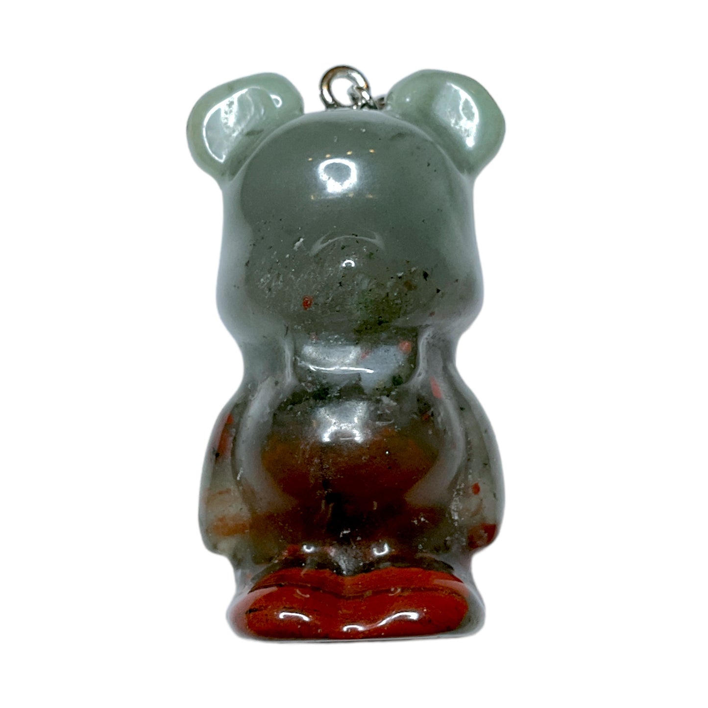 Pendentif Jaspe héliotrope nounours