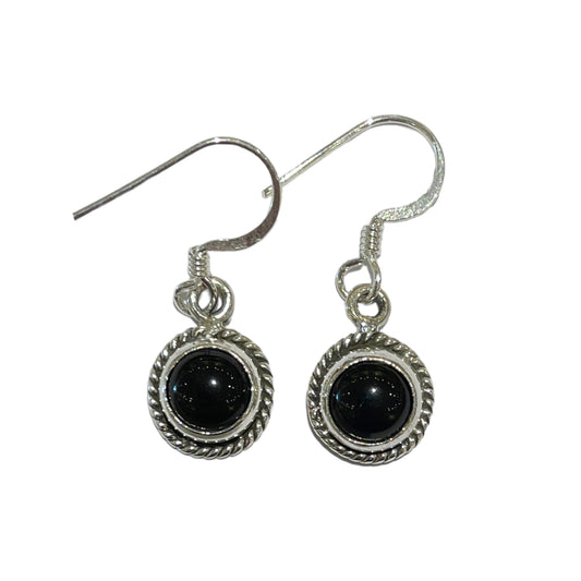 Boucle d'oreille en Argent 925 & onyx