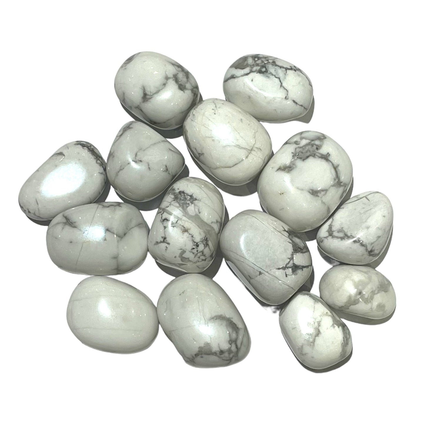 Pierre roulée Howlite - Foliesbijoux