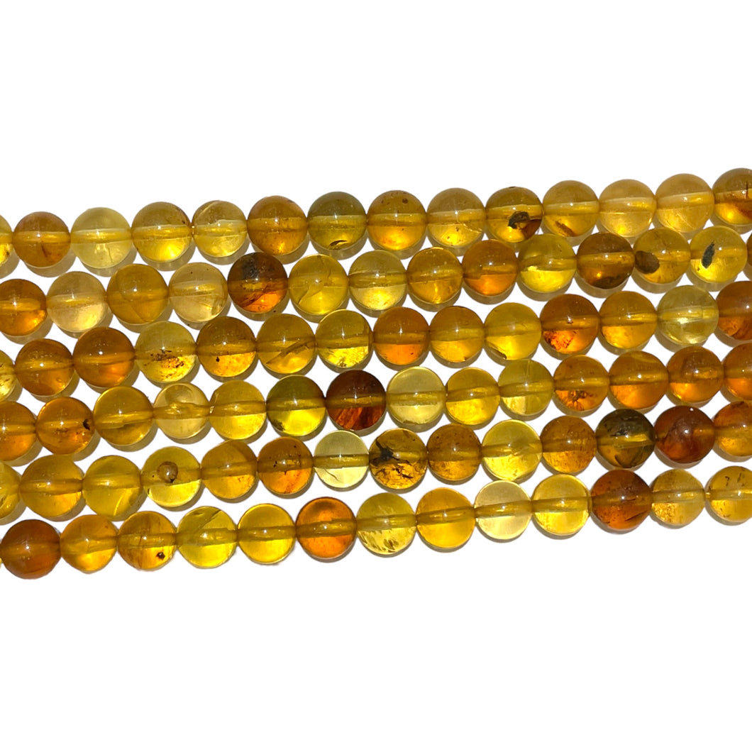 Fil de perles ambres baltiques (couleur 5)