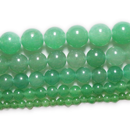 Fil de perle Aventurine verte A - Foliesbijoux