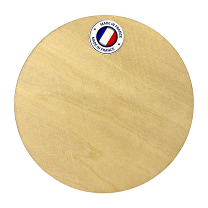 Plaque fleur de vie pleine gravée en bois 10 cm