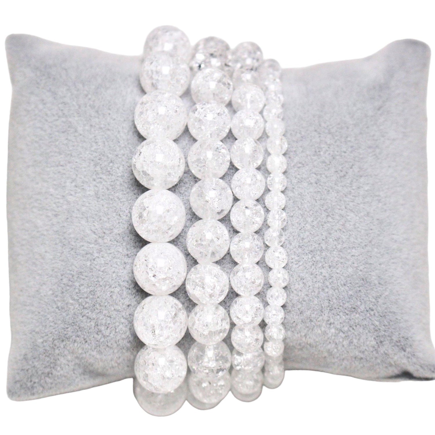 Bracelet Cristal de roche craquelé A - Foliesbijoux