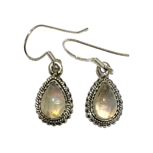 Amber & Silver Earring