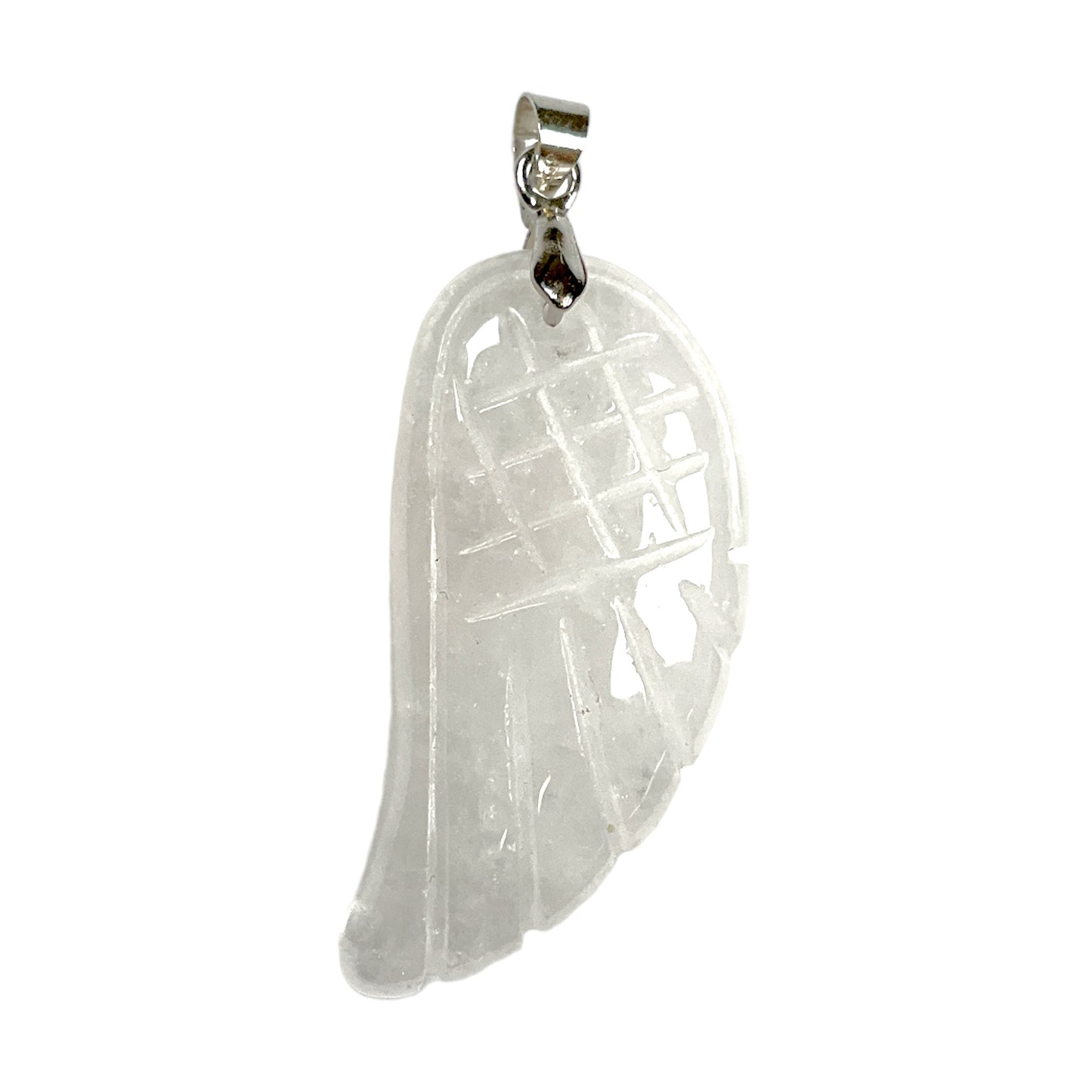 Pendentif Cristal de roche en aile épaisse