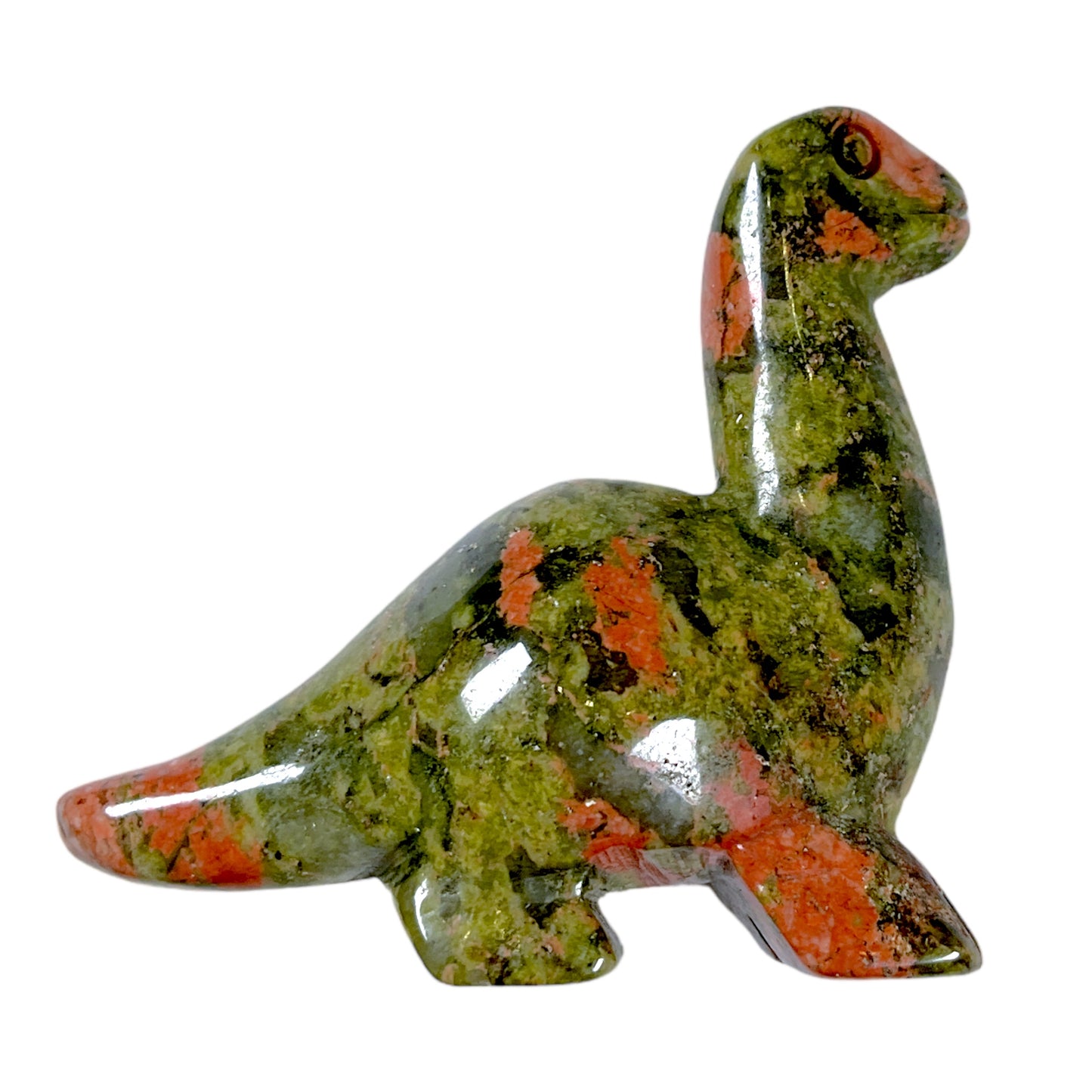 Figurine de diplodocus en Unakite