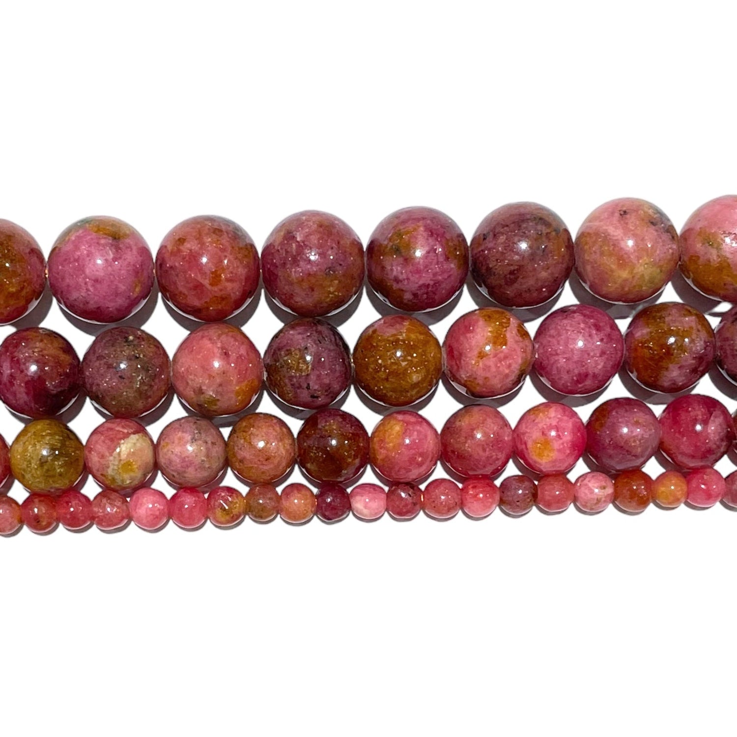 Fil de perle Rhodocrosite du brésil A+ - Foliesbijoux