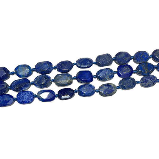 Fil Lapis forme oval facettée 12x17mm