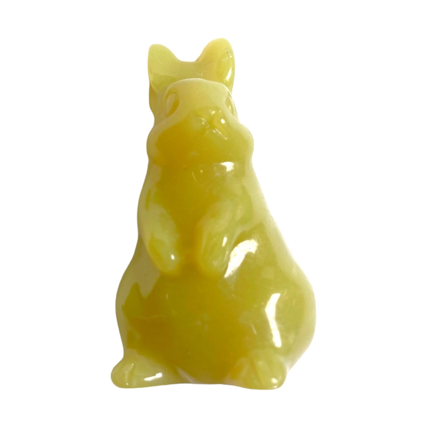 Figurine Lapin en Jade citron